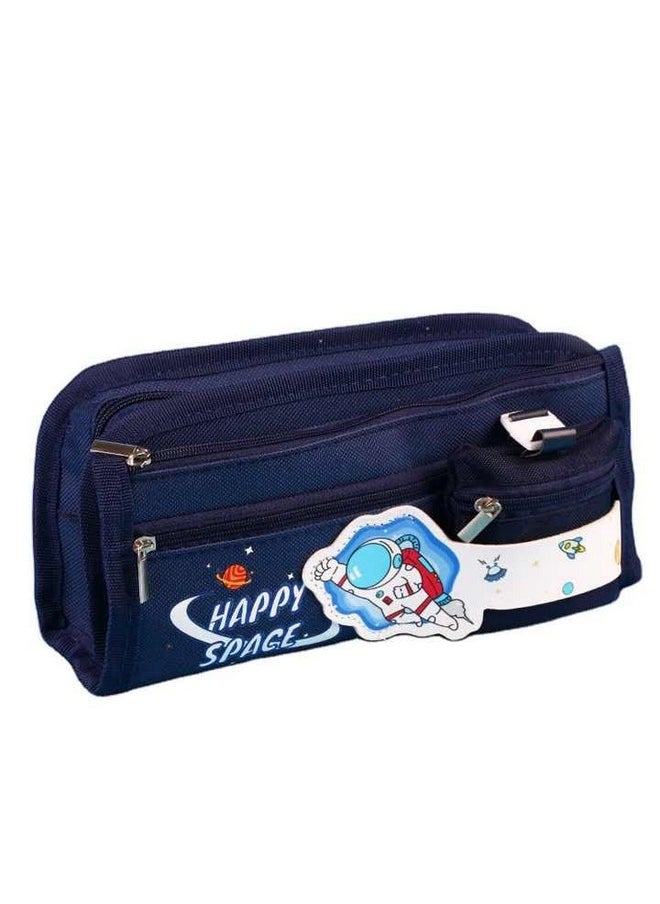 Prime Deals - PRIME DEALS Pencil Case for Boys Large-Capacity Cartoon Pencil Pouch Pen Holder for School Student Kids Storage Box (Happy Space) - Image 1