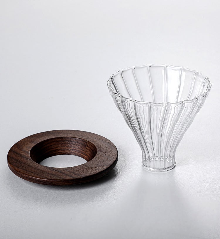 Factory Hand-Washed Glass Coffee Pot Cloud Pot Filter Cup Filter Sharing Pot Set Can Be Printed Logo - Image 1