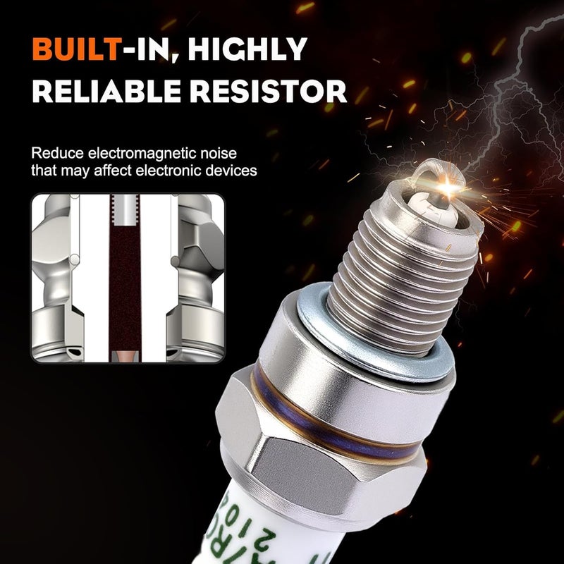 Hipa CR7HSA Spark Plug for NGK CR7HSA Torch A7RTC A7TC GY6 50CC 110CC 150CC Scooter ATV XR80 XR100 CRF80 Engine 2PACK - Image 4