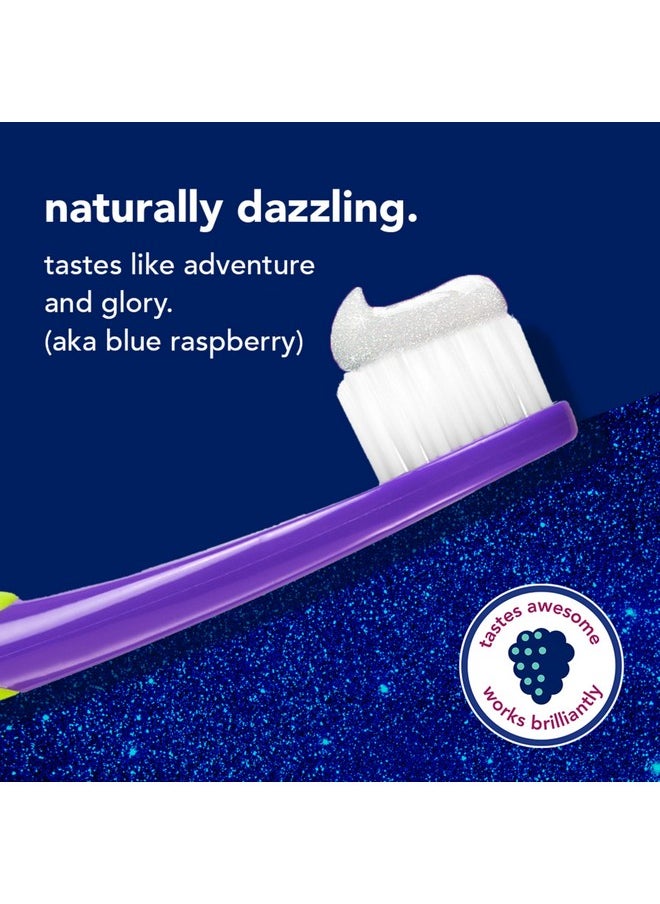 Hello hello Dragon Dazzle Blue Raspberry Kids Toothpaste, Fluoride Toothpaste, Ages 2+, No Artificial Sweeteners, No SLS, Gluten Free, Vegan, Pack of 3, 4.2 OZ Tubes  - Image 3