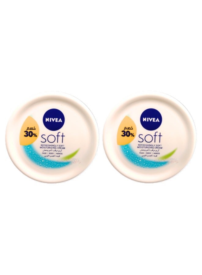 Nivea Soft Refreshing Moisturizer Cream 2-Pack 50ml