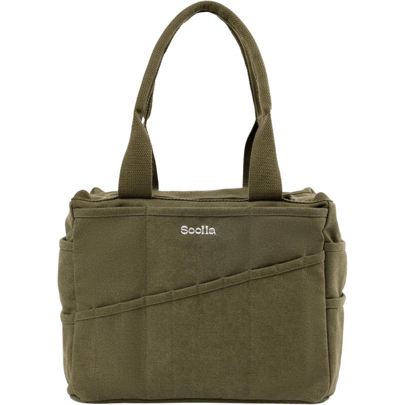 Soolla Studio Bag: Washable Art Supply & Pottery Clay Tool Bag, 30 Pockets, 15 Colors, Artist Gift Organizer (Forest Green) - Image 1