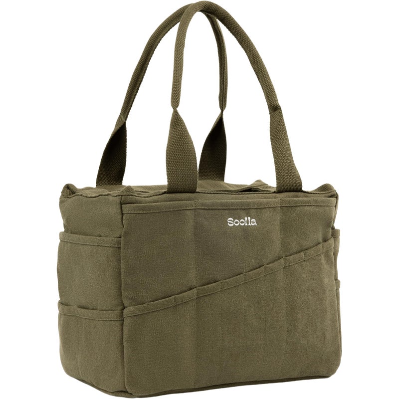 Soolla Studio Bag: Washable Art Supply & Pottery Clay Tool Bag, 30 Pockets, 15 Colors, Artist Gift Organizer (Forest Green) - Image 3