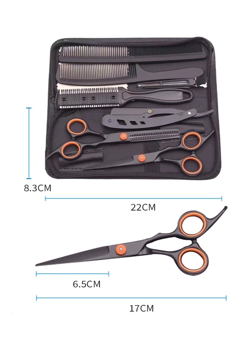 BABONA 6-Inch Hair Cutting Scissors Hair Cutting Tool Set. Hair Cutting Scissors Set. Thinning Scissors Styling Tool, Shaver Comb Set, Hair Cutting Comb, Shaver, Double-Sided Comb, Apple Comb - Image 2