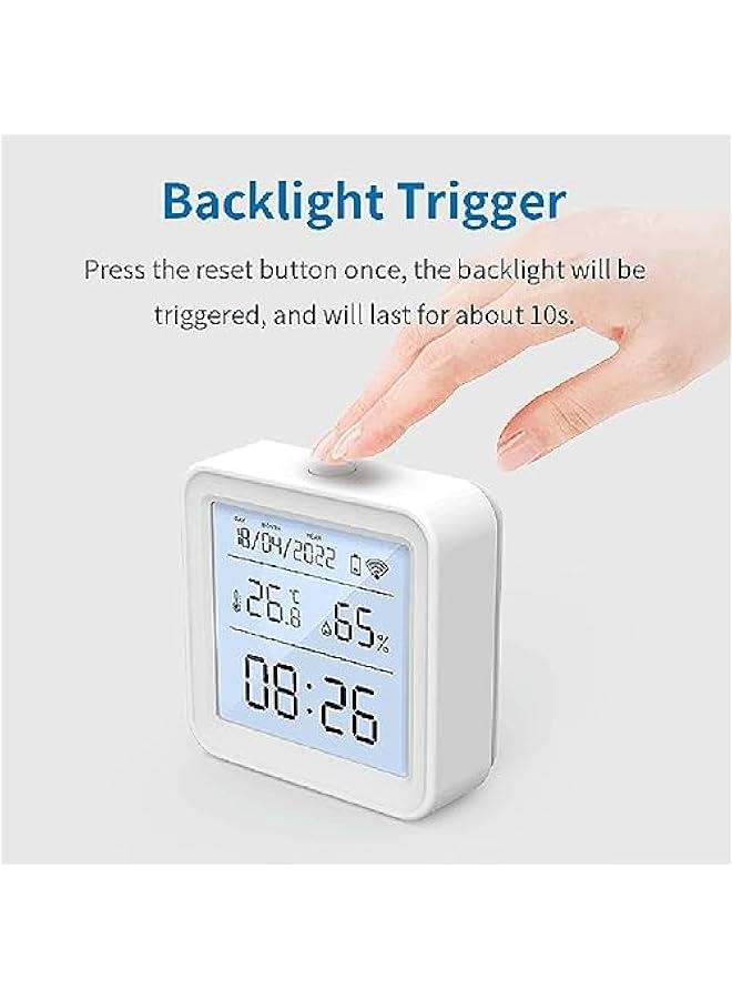 BWSJ Smart WIFI Temperature Humidity Sensor,Tuya Smart WIFI Indoor Hygrometer, Wireless Indoor Hygrometer and Thermometer Detector, atible with AlexaSmart LifeTuya Smart App - Image 4