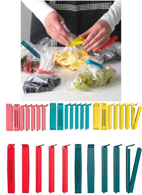 26 pieces of clips for closing bags of various sizes and colors