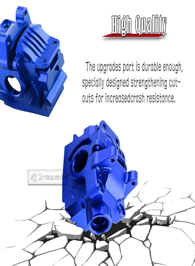Rcarmumb Transmission Case Gearbox Upgrades Part for 1/10 Slash Stampede Rustler Hoss VXL 4X4 XO-1,Aluminum Front Rear Gearbox Differential Housings Upgrades,Replace #6880 #6881,Navy Blue - Image 5