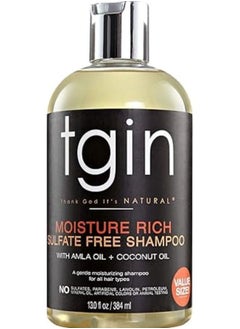 Tgin Moisture Rich Sulfate Free Shampoo With Amla Oil + Coconut 384ml  - Image 1