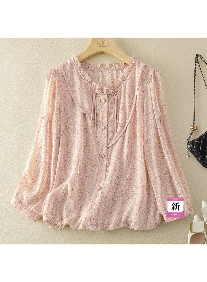 Cypress House 2025 Summer New Women's Vintage Slimming Elegant Pullover Shirt - Image 2