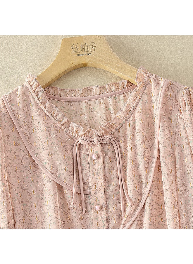 Cypress House 2025 Summer New Women's Vintage Slimming Elegant Pullover Shirt - Image 4