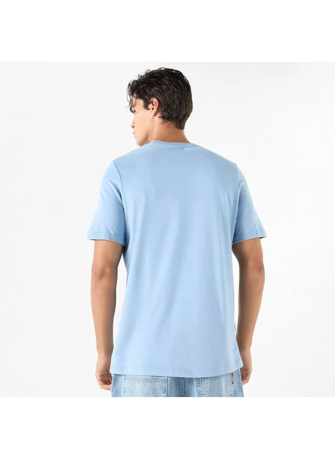 STARTER Starter Typographic Print Crew Neck T-Shirt with Short Sleeves