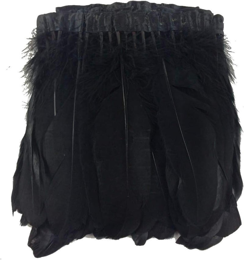 Sowder Black Duck Goose Feather Trim Fringe 2 Yards - Image 2