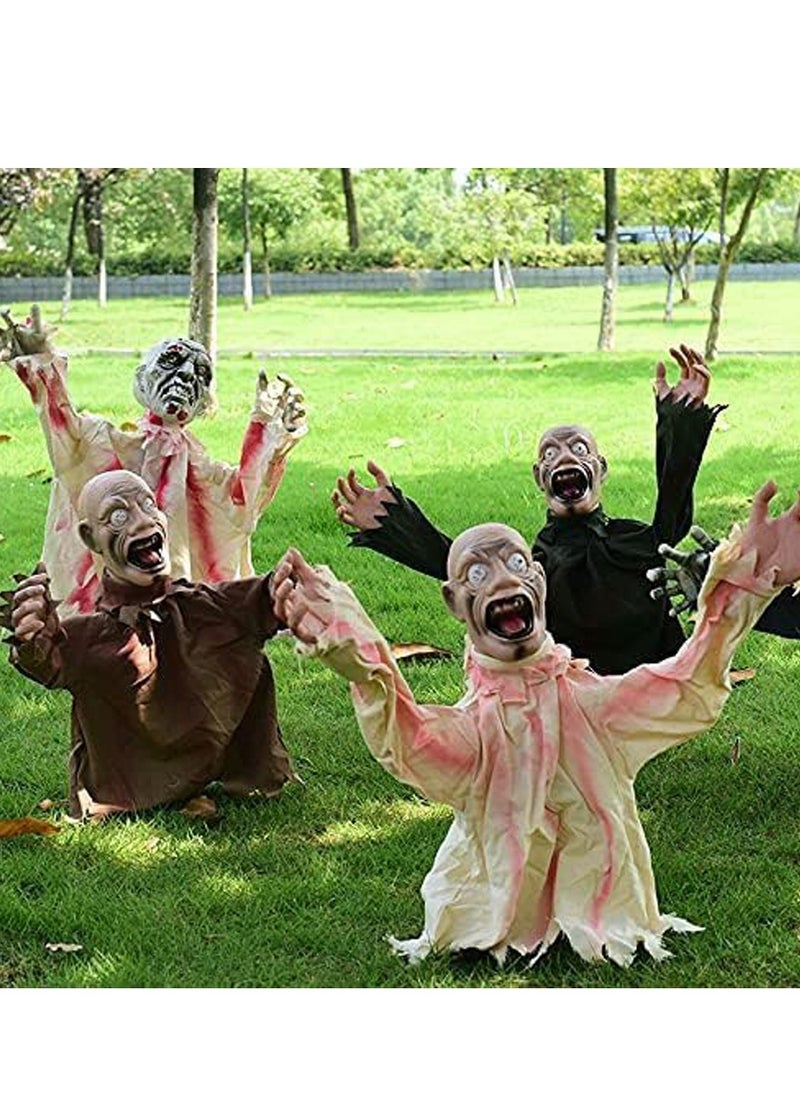 Brain Giggles Brain Giggles Scary Doll Props Horror Decoration Large Swing Ghost Hanging Ghost Decoration for Indoor Outdoor Garden Lawn Decoration - White  - Image 4