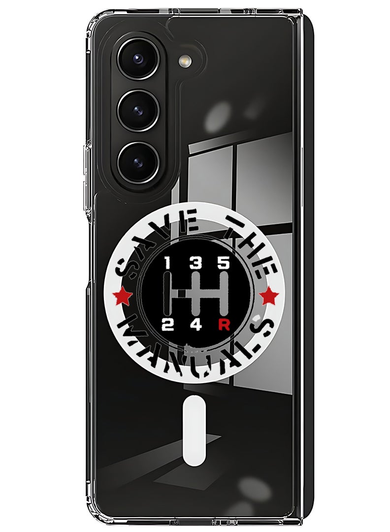 Theodor Magnetic Case for Samsung Galaxy Z Fold 5 Compatible with MagSafe Wireless Charging, Shockproof Phone Bumper Cover Save Manuals - Image 1