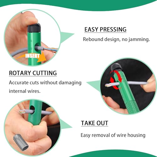 TOAINRSI Network Cable Untwist Tool, Cable Wire Stripper, Network Wire Stripping Tool, Wire Straightener & Stripper for Category 5/6 Cables - Image 3