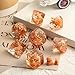 DNDND Capybara DND Dice Set with Cute Animal Inside 7PCS Hand Made Polyhedral Resin Dice for Dungeons and Dragons RPG Games with Gold Numbers Unique Collector Dice in Velvet Bag Gift for Gamers - Image 4