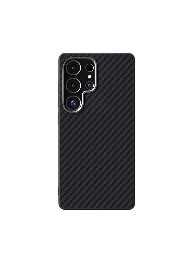 اس-توب جراب لهاتف Samsung Galaxy S25 Ultra 5G من ABEEL C من ألياف الكربون، جراب هاتف MagSafe 6D Micro Relief - Image 2