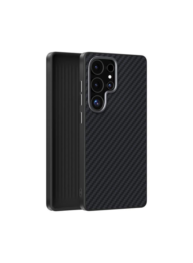 اس-توب جراب لهاتف Samsung Galaxy S25 Ultra 5G من ABEEL C من ألياف الكربون، جراب هاتف MagSafe 6D Micro Relief - Image 1