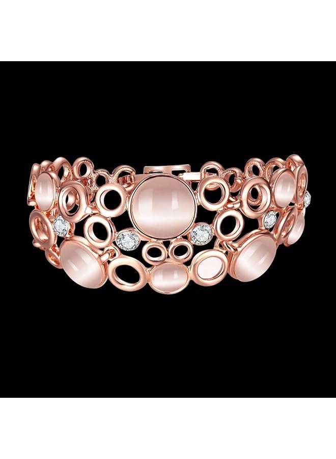 تشيميز أصفر سوار كلاسيكي متعدد الطبقات من حجر الأوبال للنساء والفتيات - Image 3