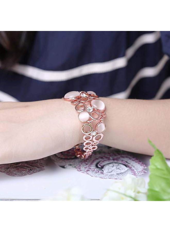 تشيميز أصفر سوار كلاسيكي متعدد الطبقات من حجر الأوبال للنساء والفتيات - Image 5