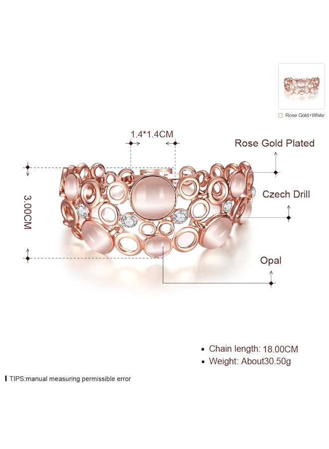 تشيميز أصفر سوار كلاسيكي متعدد الطبقات من حجر الأوبال للنساء والفتيات - Image 4