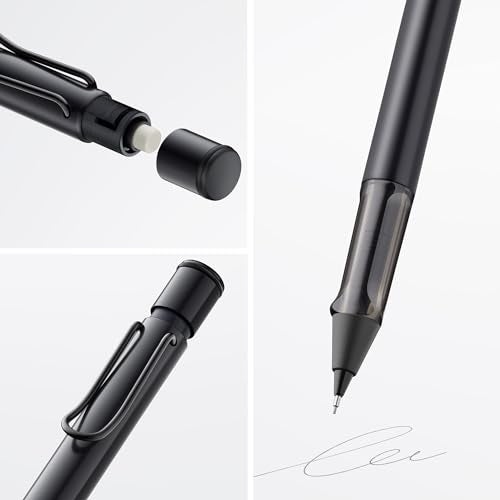 LAMY AL-star black - Mechanical Pencil with transparent, ergonomic grip & lightweight aluminum body - including LAMY M 41 fine line refill 0.5 mm & eraser tip - Image 2