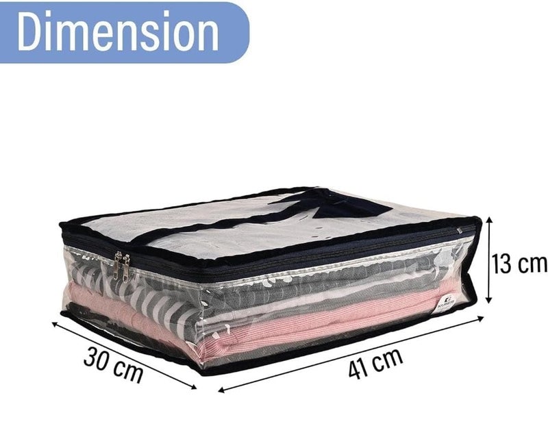 AT Ankit Traders Plastic AT Traders Transparent Shirt Cover Storage Bags for Wardrobe and Closet Organizer with Zipper (Pack of 4), 14 x 39 x 30 Cm - Image 4