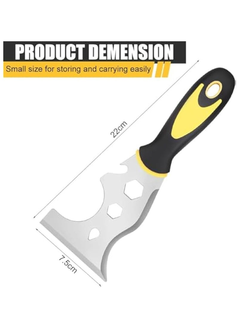 Oasisgalore Scraper Tool, Stainless Steel 13-in-1 Painters Tool Professional Multi Paint Stripper Tool Includes Paint Roller, Straight Scraper  - Image 2
