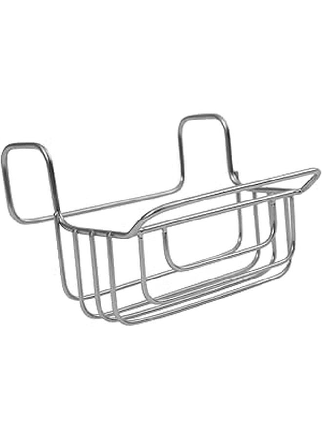 White Hanging Basket Soap Dish Sink Rack Organizer Draining Basket for Sponge - Image 1