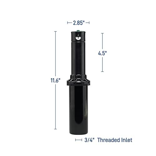 Orbit 55662 Voyager II Professional 4" Adjustable Pop-Up Gear Drive Rotor Sprinkler Spray Head, 40° to 360° Pattern, 25' - 52' Spray Distance (Ten Bonus nozzles Included),Black - Image 3