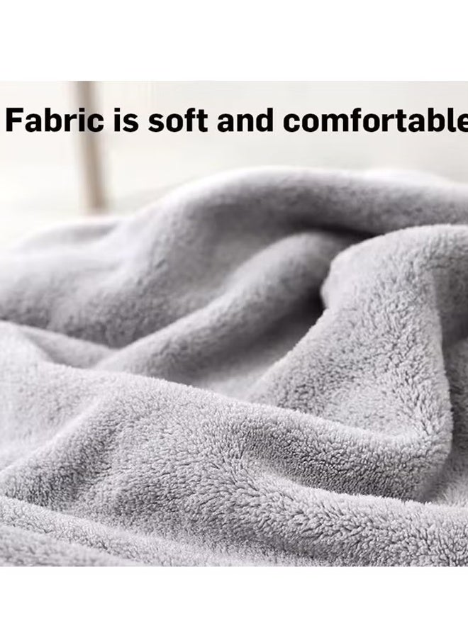 Comysubao Baby Hooded Bath Towel, 80x80 cm Ultra Soft Baby Bathrobe Blanket, Highly Absorbent Quick-Dry Hooded Towel for Newborns, Infants & Toddlers, Cozy Grey - Image 4