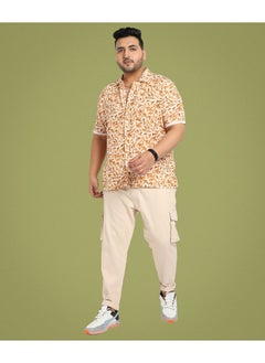 Instafab Plus Men's Brown Foliage Strokes Shirt  - Image 5