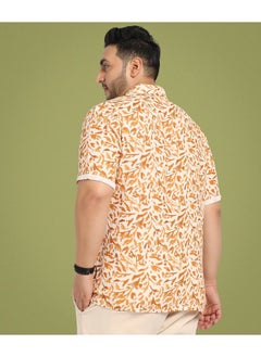 Instafab Plus Men's Brown Foliage Strokes Shirt  - Image 2