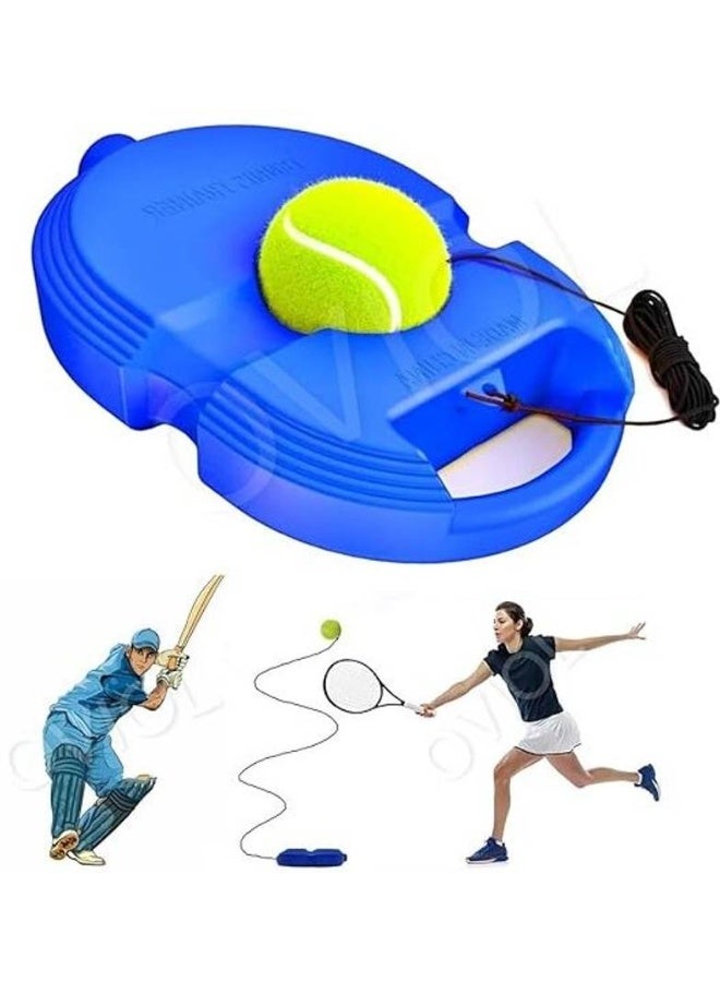 kitchentop Kitchentop Tennis Trainer Rebound Ball,Solo Tennis Training Equipment for Self-Pracitce Tennis Ball  (Kids, Pack of 1, Blue)  - Image 1