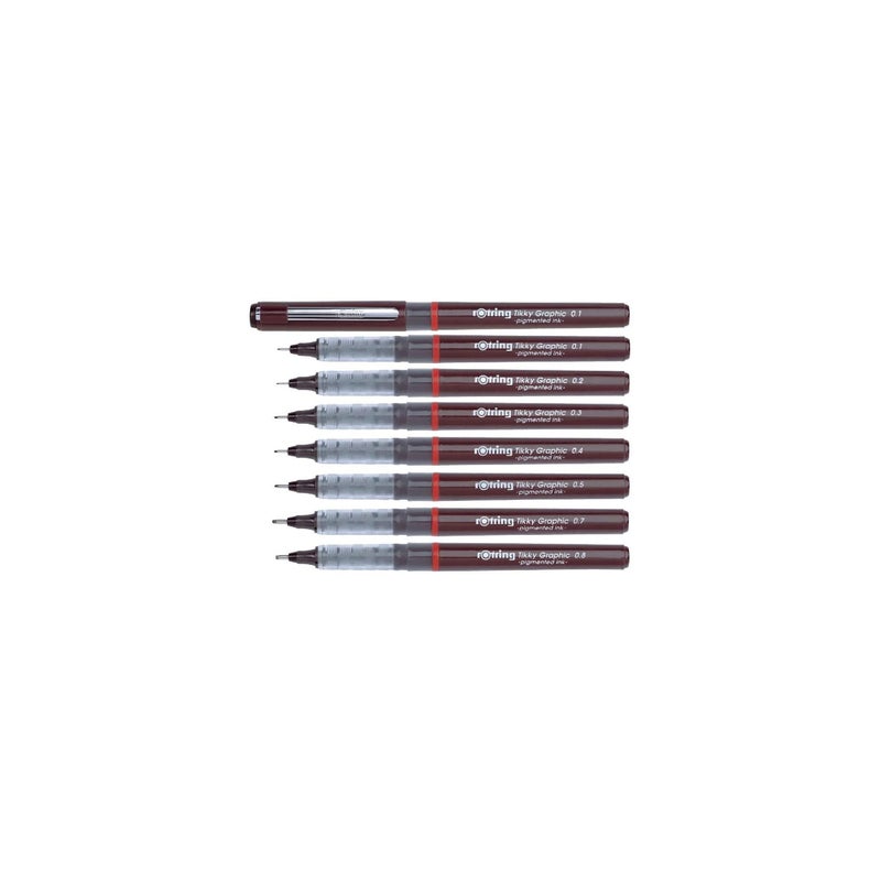 rOtring Tikky Fine Liner Fiber Tip Graphic Pen, 0.2 mm, Black Ink (1904752) - Image 4