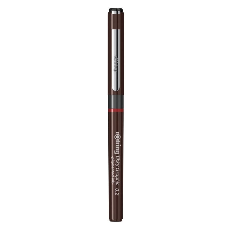 rOtring Tikky Fine Liner Fiber Tip Graphic Pen, 0.2 mm, Black Ink (1904752) - Image 3