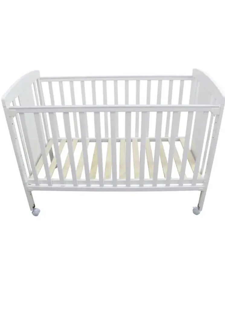 Spectrum - Elegant Wooden Baby Cot : Five Adjustable Height-White - Image 1