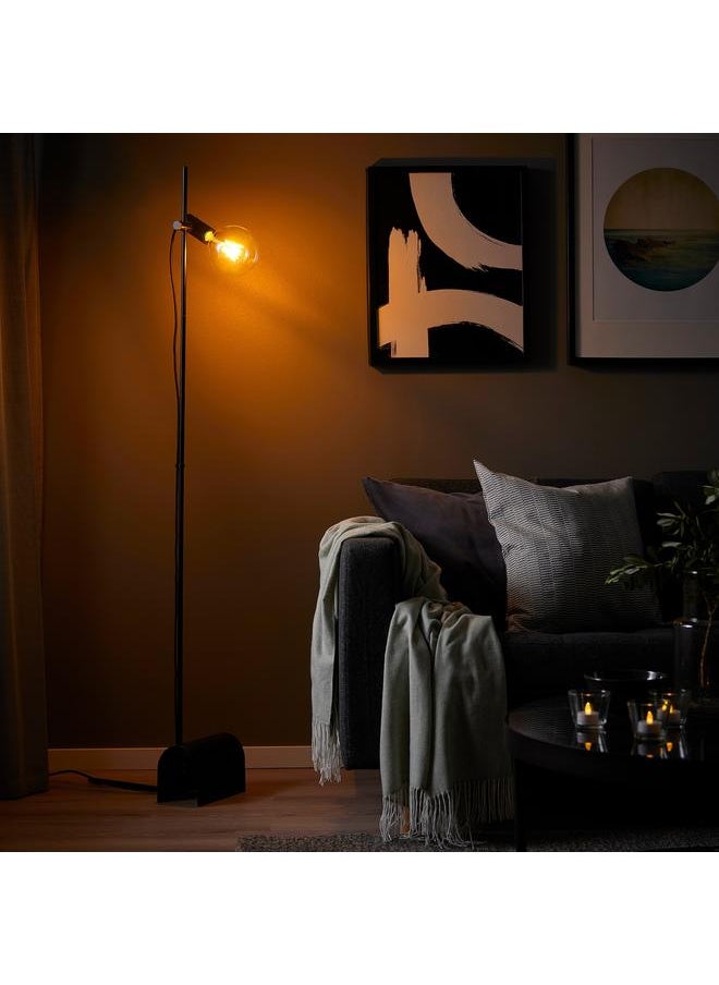 erorex Floor lamp with light bulb, black/clear glass  - Image 3