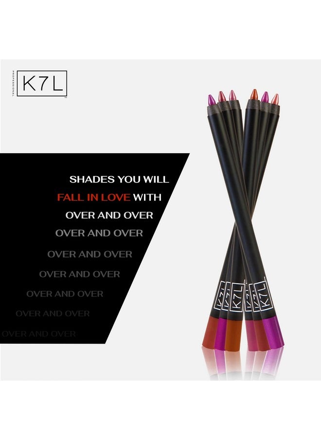 K7L - Dark Pink Lip Liner Pencil For Women Buff - Image 1