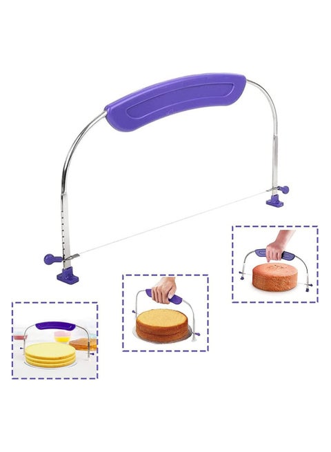Cake Leveler Adjustable Stainless Steel Wire Cake Layer Slicer Baking Decorating Tool.