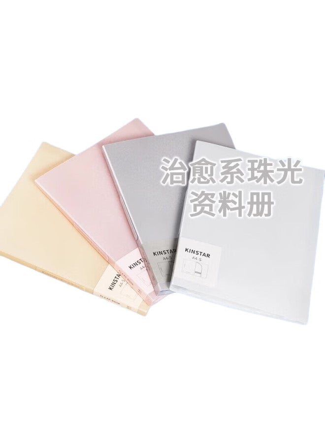 MAKINO ماكينو ماكينو مكتب الطالب حقيبة معلومات مقاومة للماء من البولي بروبيلين بلون اللؤلؤ المجمد، تنظيم ملفات امتحانات القبول الجامعي، حقيبة تخزين فحص ما قبل الولادة، 20 حقيبة A4، رمادي فضي - Image 1