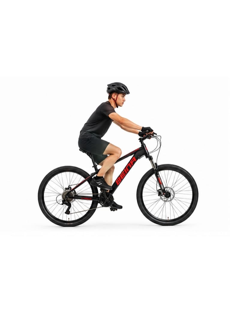 BEINA Professional Mountain Bike for Adults and Teens - Hardtail Off-Road Bicycle with Front Suspension Fork, Multi-Speed Gear Shifting System, Dual Mechanical Disc Brakes, All-Terrain Sports Cycling Bike - Image 5