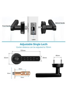 AGYMNX Fingerprint Smart Door Lock,Keyless Entry 3-in-1 Door Lock, Smart Lever Unlock by Fingerprint/Keypad/Key For Home, Hotel, Apartment, Office, Bedroom  - Image 3