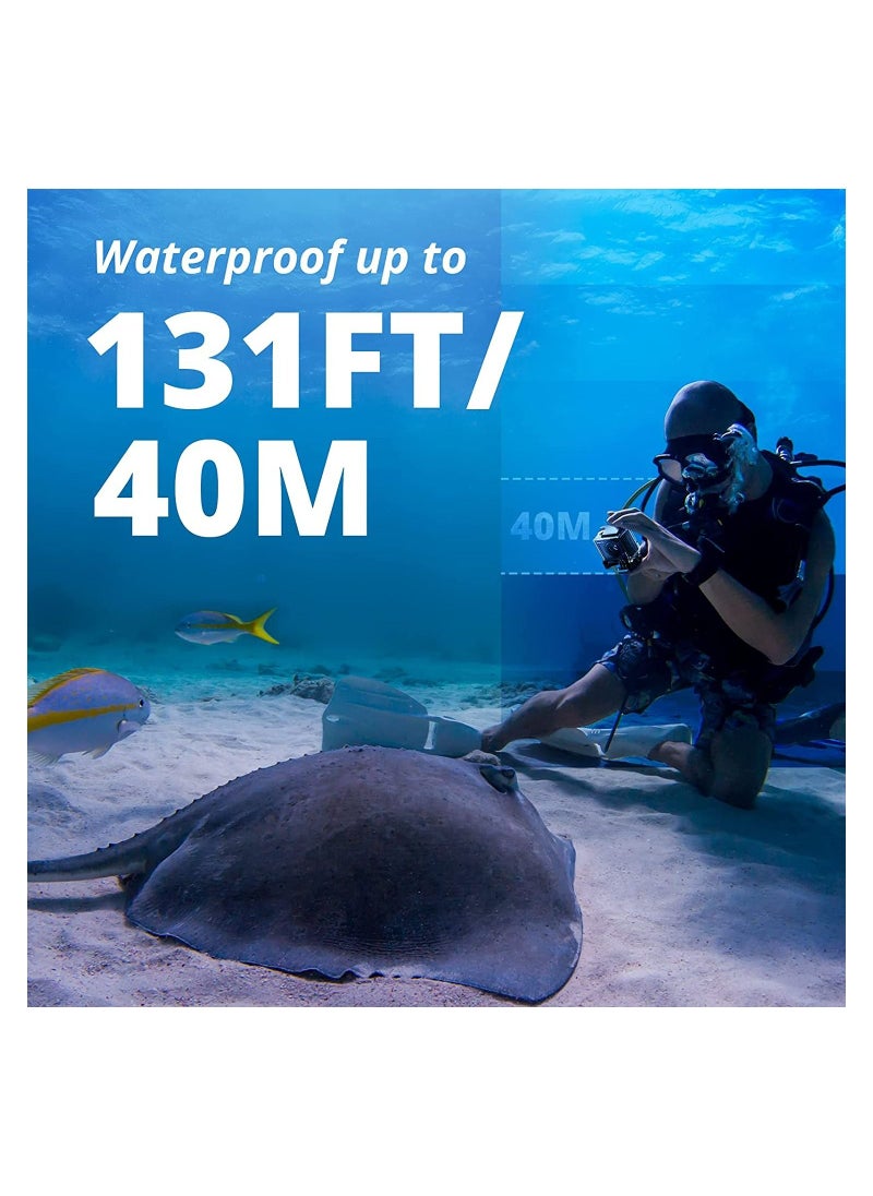 Akaso - Brave 4 Pro 4K30FPS Action Camera - 131ft Waterproof Camera with Touch Screen Advanced EIS Remote Control 5X Zoom Underwater Camera Support External Mic - Image 1