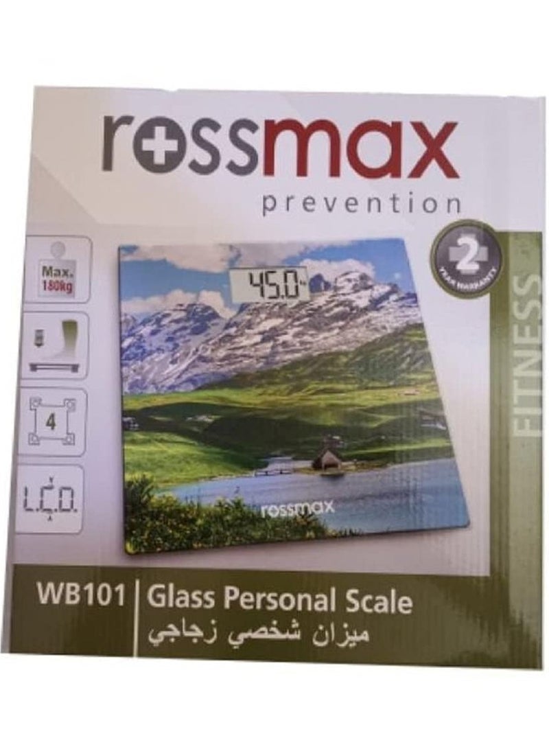 روزماكس ميزان شخصي زجاجي رفيع للغاية / إلكتروني، موديل WB101، من روسماكس، متعدد الألوان - Image 1