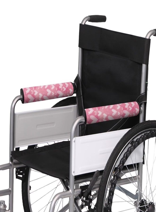Vanideaoty Love Pattern Wheelchair Arm Pads Non Slip Desk Office Chair Arm Pads for Padded Arm Rest, Kids, Adults - Image 1
