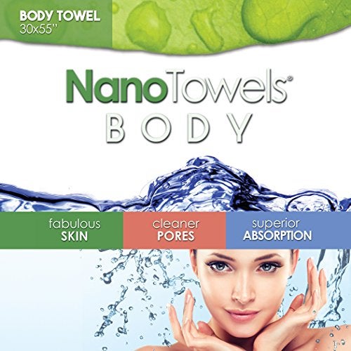 Life Miracle Nano Towels Body Bath & Shower Towel. Huge & Super Absorbent. Wipes Away Dirt, Oil and Cosmetics. Use As Your Sports, Travel, Fitness, Kids, Beauty, Spa Or Salon Luxury Towel. (30 x 55", Grey) - Image 4