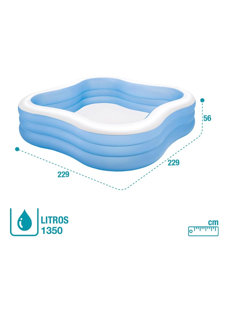 INTEX Swim Center Beach Wave Inflatable Pool 229x229x56cm - Image 3