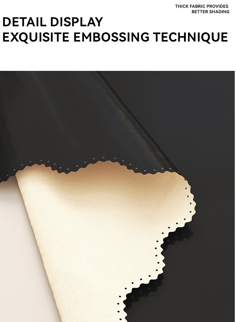 Namalu 100% Blackout Curtain, Double Layer with Voile, Self-adhesive and Portable, Easy to install, Sun Protection, Heat Insulation, Privacy Protection, Short Length, Suitable for Various Room Types, Bedroom Curtains, Bedroom Decoration, Modern Curtains - Image 4