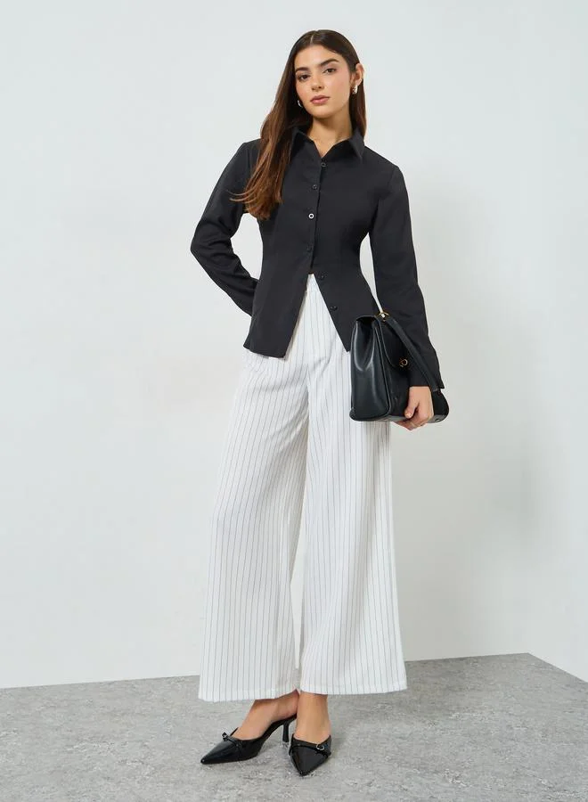 تايك تو بلوزة بأكمام طويلة ورباط من الخلف